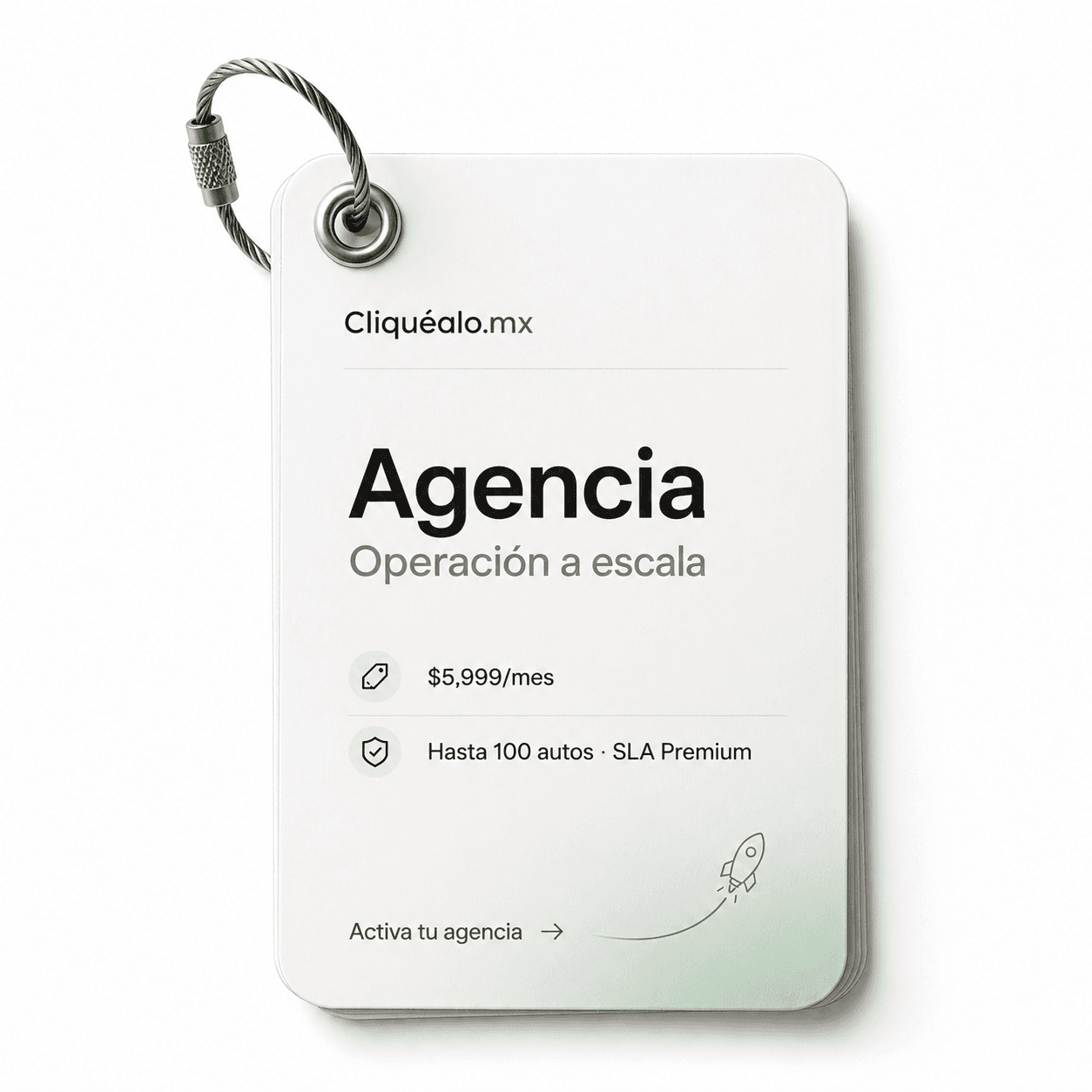 Etiqueta del paquete Agencia de Cliquealo.mx